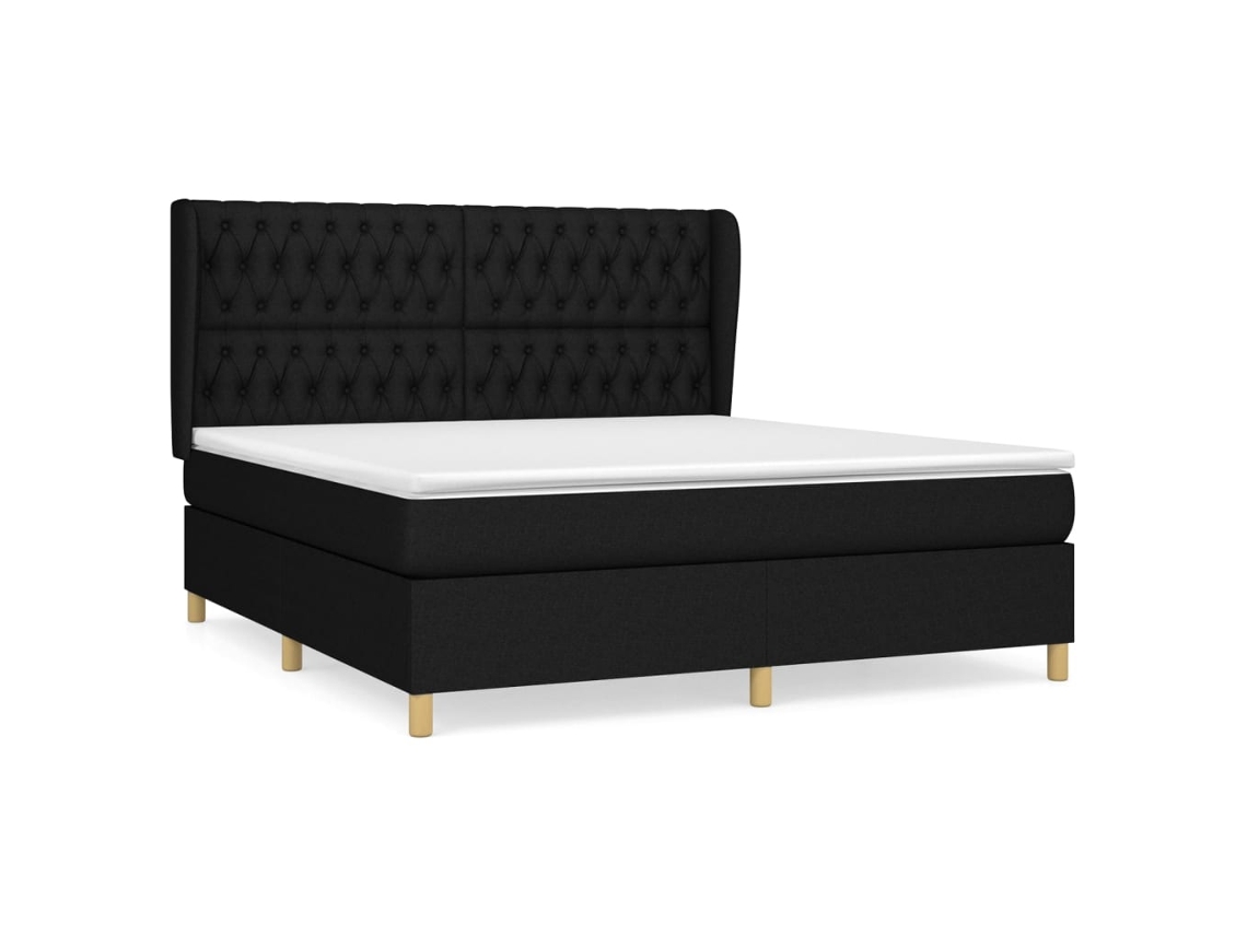 Box Spring Bed, Box Spring Beds Vidaxl Preto Tecido (180 X 200 Cm)