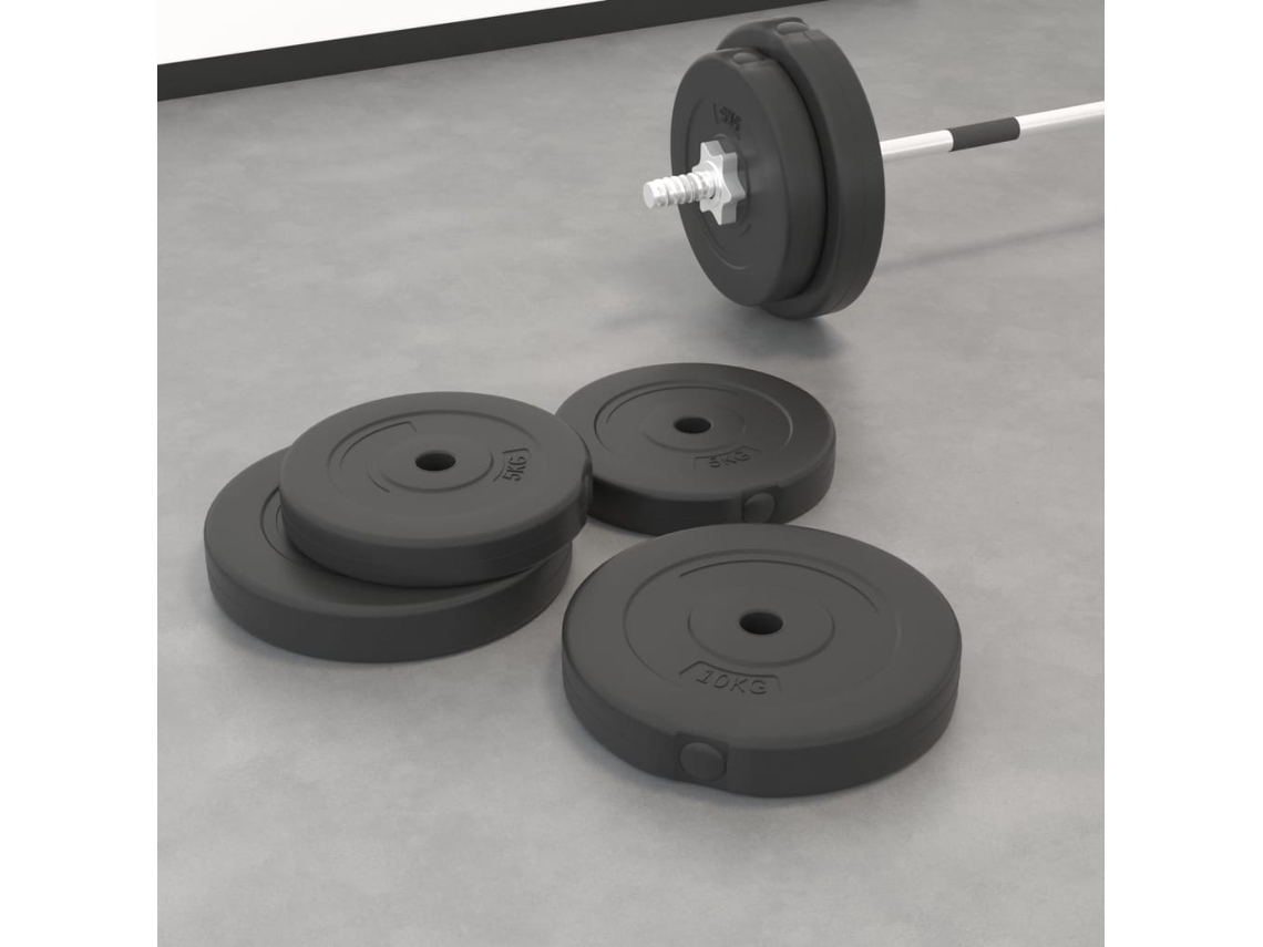 Vidaxl Discos De Musculação 4 Pcs 30 Kg Cimento