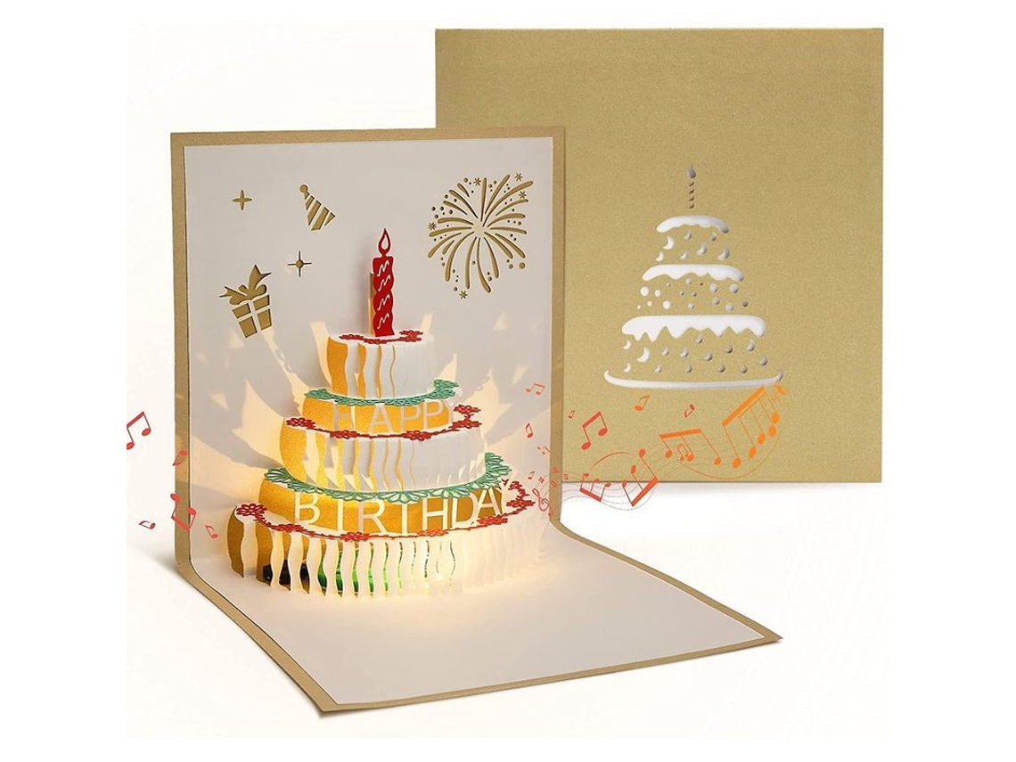 Cartão De Aniversário Musical 3d Com Design Exquisito E Material Superior - Presente Especial Para Todos Os Idades