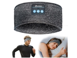 Faixa de Cabeça Bluetooth JIAPEI Ajustável, Sem Fio, para Dormir de Lado, Confortável, Prática, Cinza
