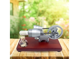 Motor de Ar Quente Stirling com Volante em Sinal de Dólar, Kit Gerador LED, Brinquedo Educativo S/MARCA