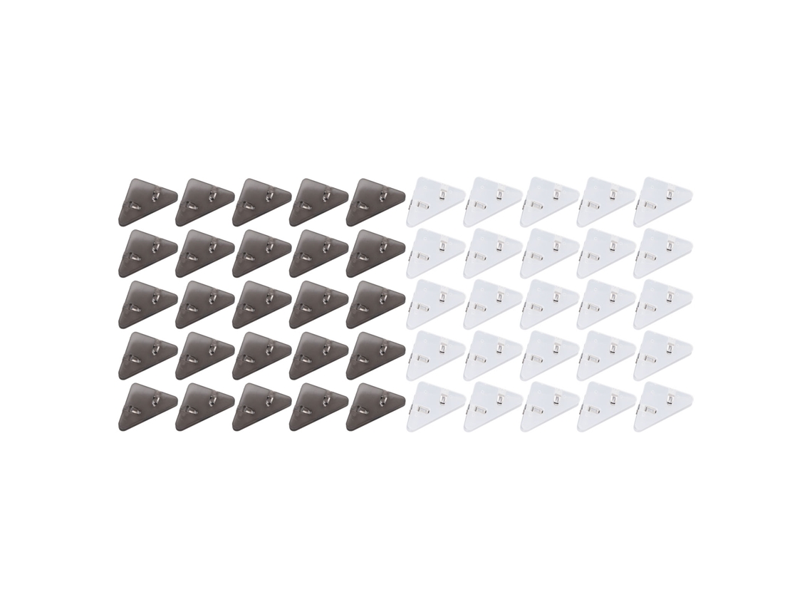 50 Unidades De Pequenos Clipes Triangulares Transparentes Para Livros, Provas E Bilhetes. Aquaforge