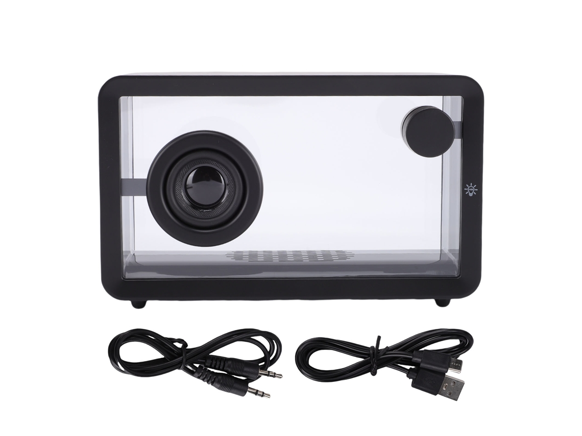 Caixa de Som Bluetooth com Luz Ambiente RGB de 7 Cores EOOCOO
