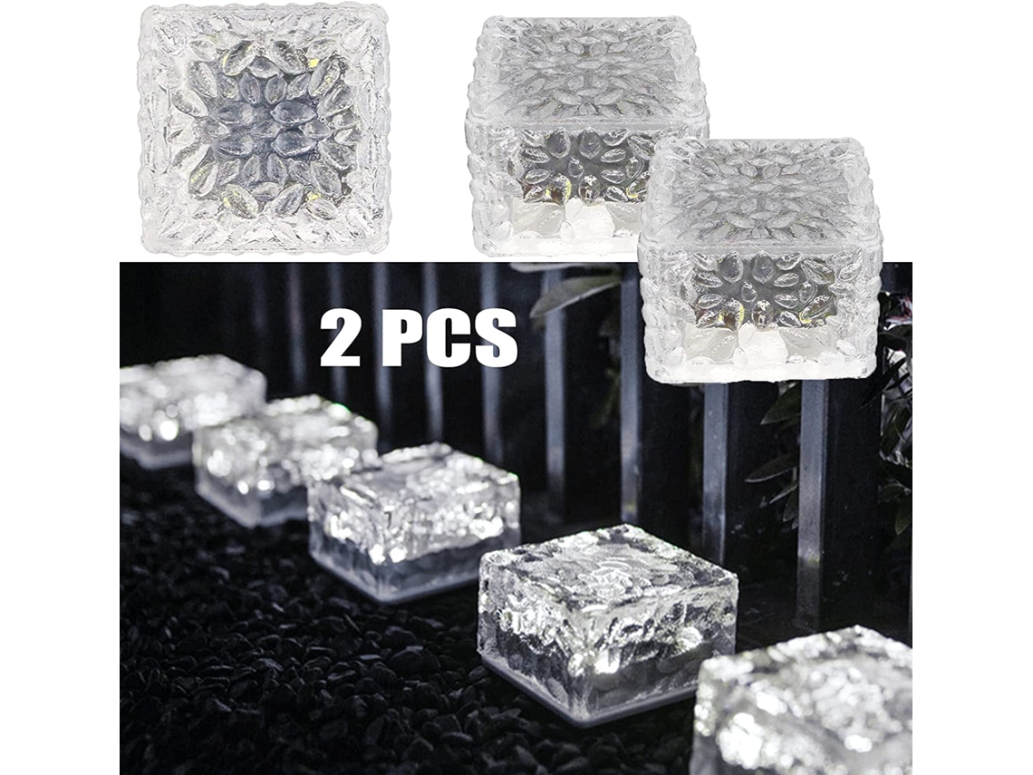 Conjunto de 8 Luminária Solar de Jardim 8 Leds AQUAFORGE