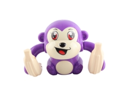 Ats brinquedo de Macaco Elétrico com Rotação e Cabeça, Brinquedo de Macaco Andador para Bebê com Luzes e Música, Roxo