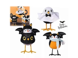 Lurelia Figura De Pássaro Halloween Fofo Em Poliéster Branco, Preto, Laranja Para Casa