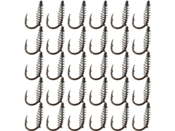 30 Anzol De Pesca Com Mola De Aço Inoxidável Twist Lock Com Barba Para Pesca Eficiente