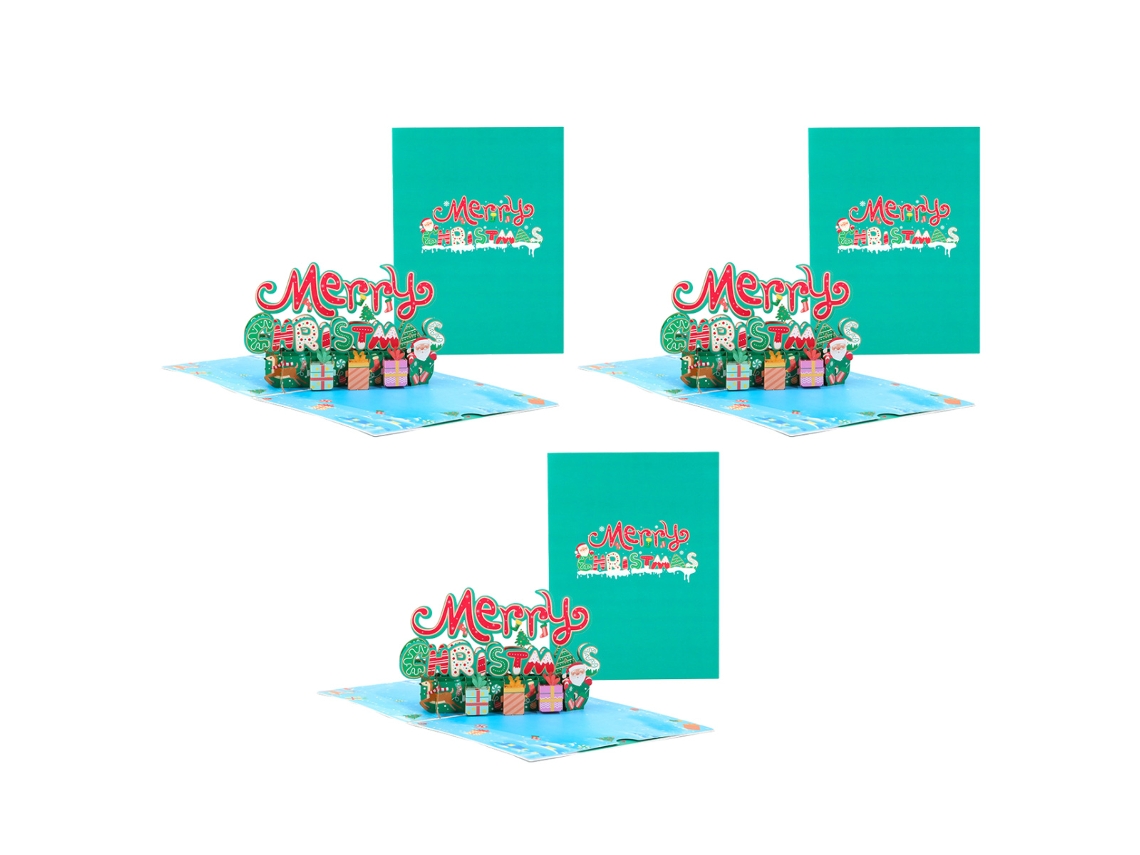 Peças 3d Pop Up Cartões De Natal Cartões De Feliz Ano Novo Cartões De Presente Aquaforge