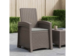 Vidaxl Cadeira De Jardim Reclinável Com Aparência De Rattan Pp