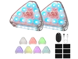 Luz Estroboscópica Led Sem Fio Com Controle Remoto, Alto Brilho, 7 Cores, Luzes Piscantes Recarregáveis Usb Para Carros, Caminhões, Motocicl