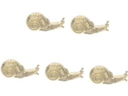 Conjunto De 5 Puxadores Gaveta Em Latão Antigo Com Formato Caracol, Estilo Vintage, Para Armários De Cozinha E Banheiro