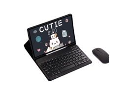 Conjunto de teclado e mouse Bluetooth para Samsung Galaxy Tab S6 Lite 10.4'' - Preto Clássico