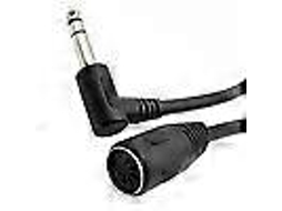Junsunmay Macho Midi Adaptador de Áudio Estéreo para 5 Pinos Fêmea 6,35 Mm E 1/4 Polegada, Cabo Comprimento 20 Cm Slowmoose