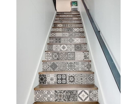 conjunto de 13 peças 3D autoadesivos para escada geométrica adesivos para decoração de casa TEMPSA