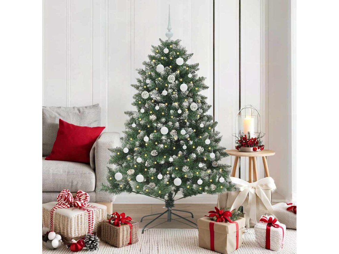 Vidaxl Árvore De Natal Artificial Verde 150 Cm Pvc, Plástico E Aço