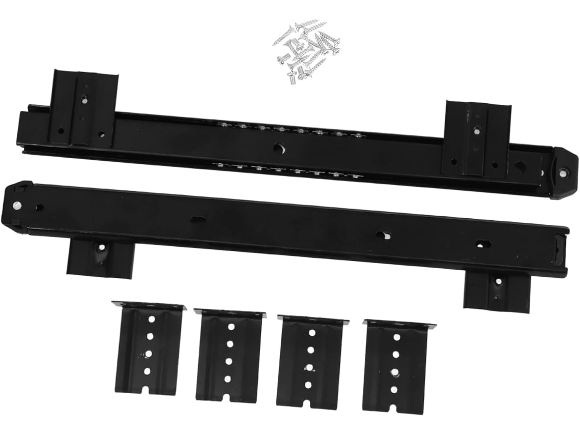Trilhos De Gaveta Para Teclado Sewroro Com Extensão Total, Fabricados Em Aço Laminado A Frio E Fáceis De Instalar