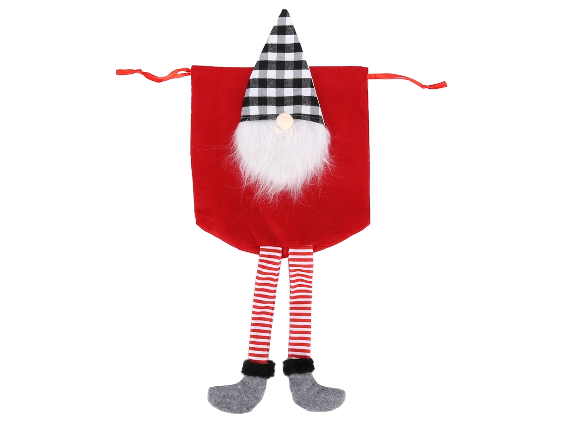 Bolsa de Presente de Papai Noel Sem Rosto Cinza S/MARCA