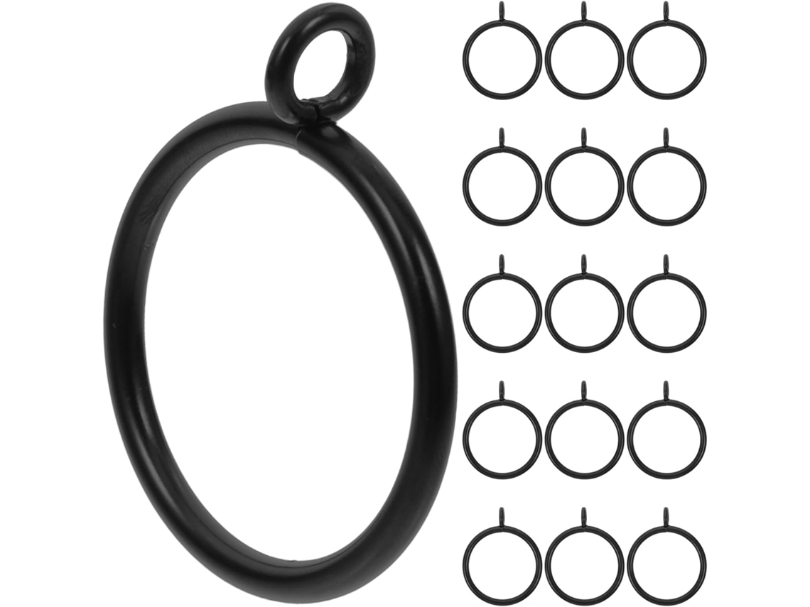 Abaodam 40 Anéis De Cortina Metal Preto Com Ilhós, Design Elegante E