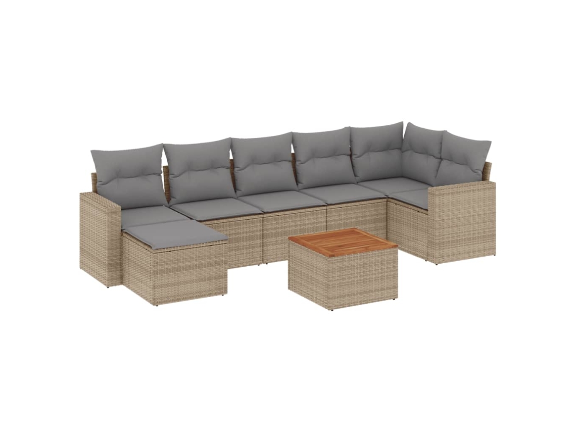 Garden Sofa Set, Garden Sofa Sets Vidaxl Bege Rattan / Vime (n/a)