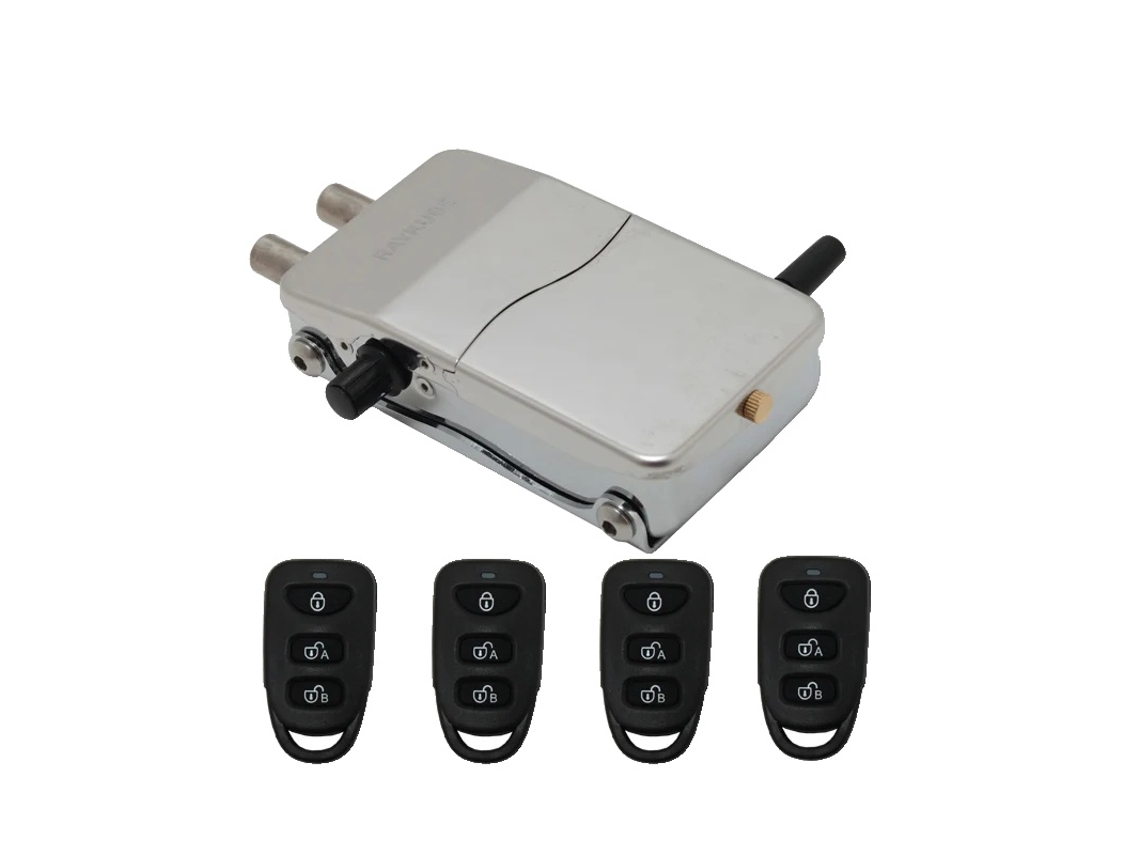 Fechadura Eletrônica Inteligente Raykube, Design Invisível, Acesso Por Controle Remoto, Kit 1 Aquaforge