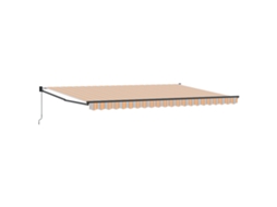 Toldo Retrátil Manual Listrado Multicolorido Vidaxl Multicolorido Poliéster (300 X 250 Cm)
