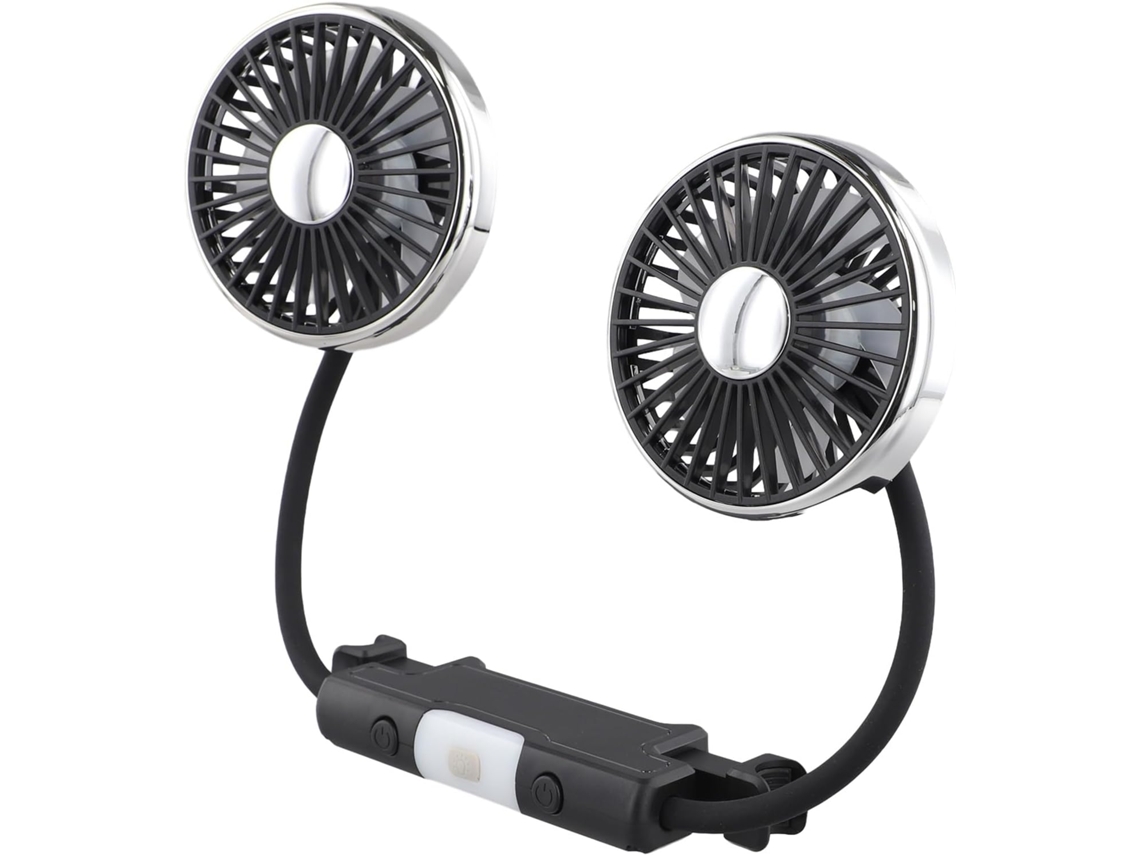 Ventilador Automotivo De Cabeça Dupla Ajustável Em 360° Com