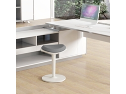 Cadeira de escritório giratória ergonômica Ehstmind com ajuste de altura e assento de malha cinza para maior conforto no trabalho