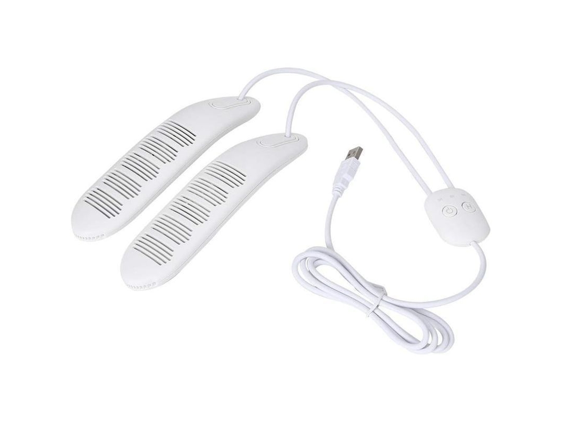 Secador De Sapatos Usb Portátil 5v Com Temporizador Inteligente Para Sapatos, Botas E Luvas, Branco
