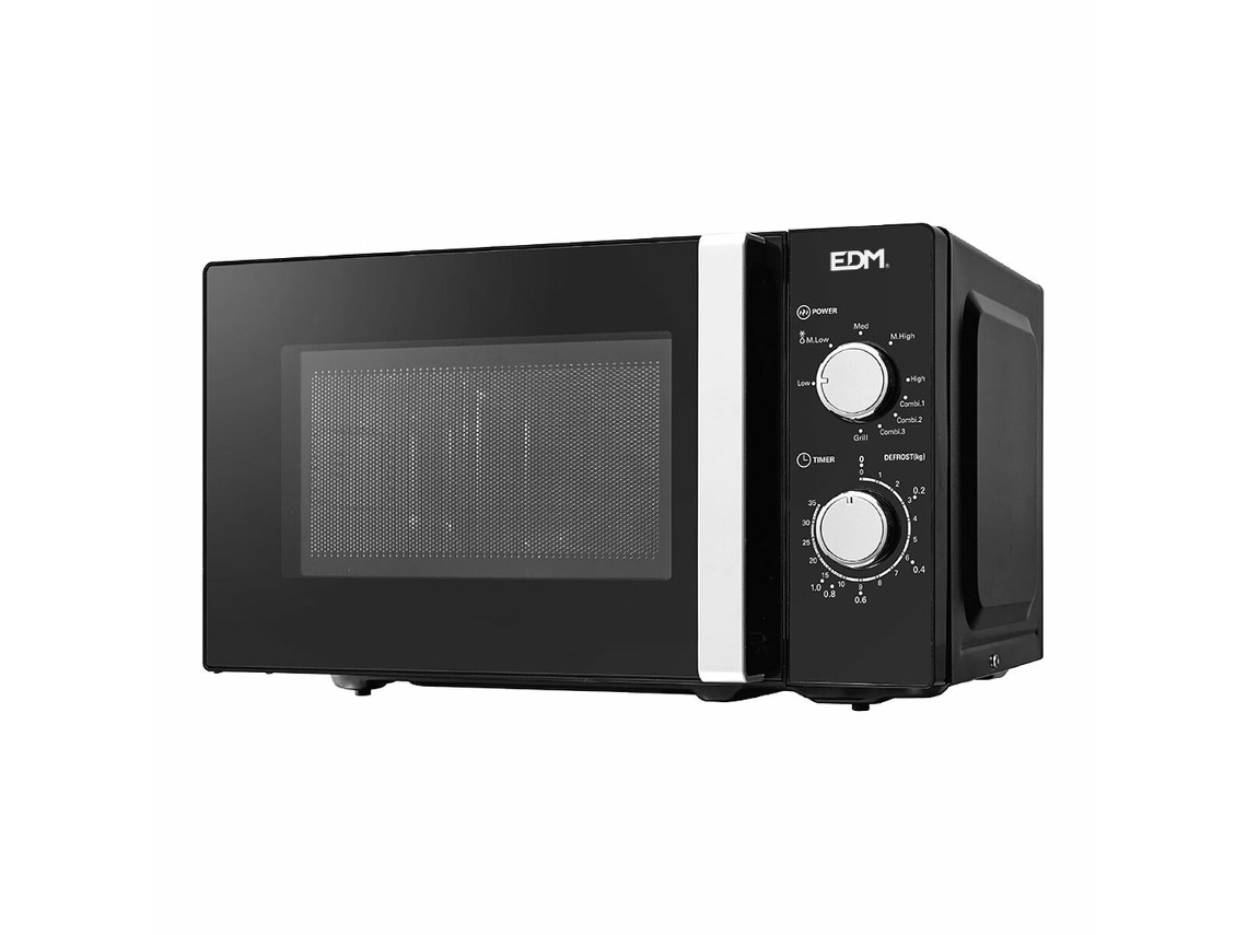 Microondas com Grill EDM Black Design (Preto - 1000 W - 700 W - 20 L)
