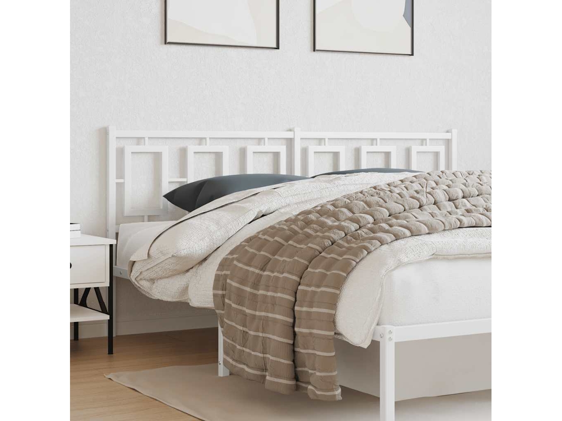 Vidaxl Cabeceira De Substituição 180 Cm Metal Branco