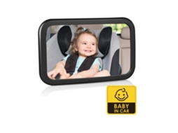 Espelho retrovisor do carro do bebê, espelho de vigilância giratório e inclinado de 360 °, espelho de carro do assento traseiro 100 inquebrável,