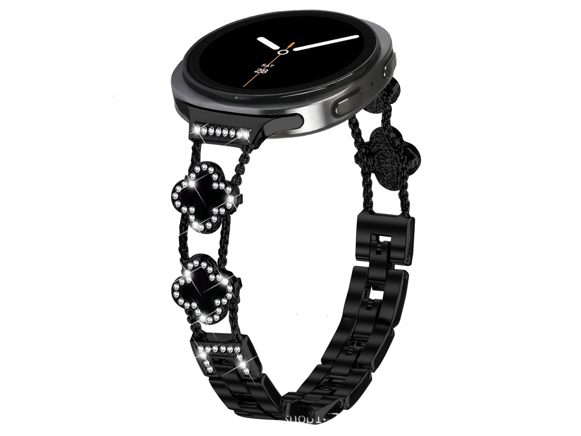 Pulseira Feminina Para Samsung Galaxy Watch 9 (40/44 Mm) Elegante E Durável Preta
