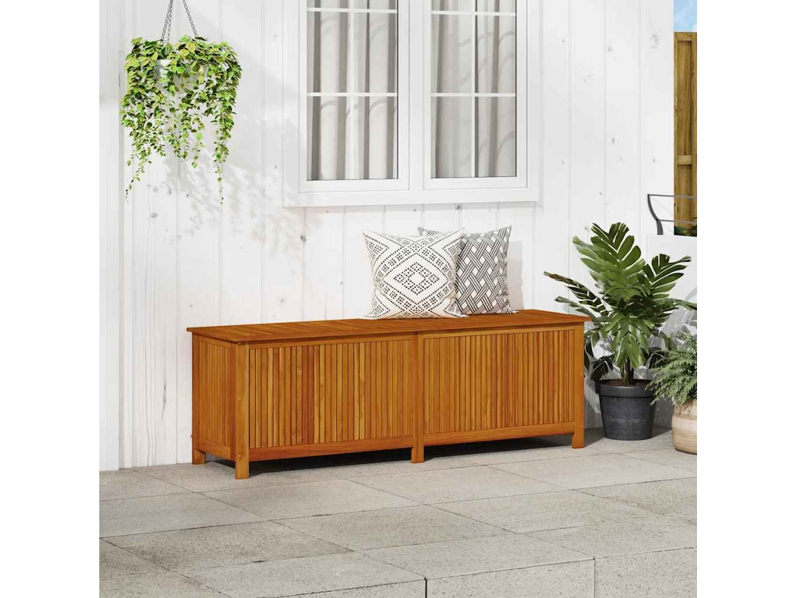 Vidaxl Caixa De Arrumação P/ Jardim 175x50x58 Cm Madeira Acácia Maciça