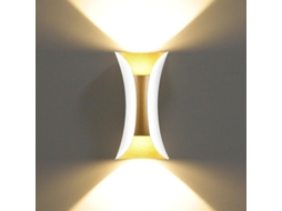 Luminária de Parede Led Moderna 10w Ip65 Alumínio Slim Interior Exterior Quarto Sala