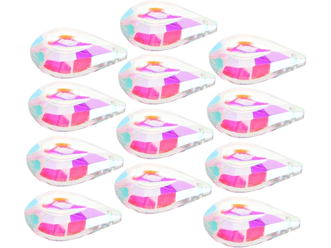 Conjunto De 12 Cristais Decorativos Para Lustres, Enfeites De Vidro Transparente, Fáceis De Instalar Para Casamentos, Gokoco