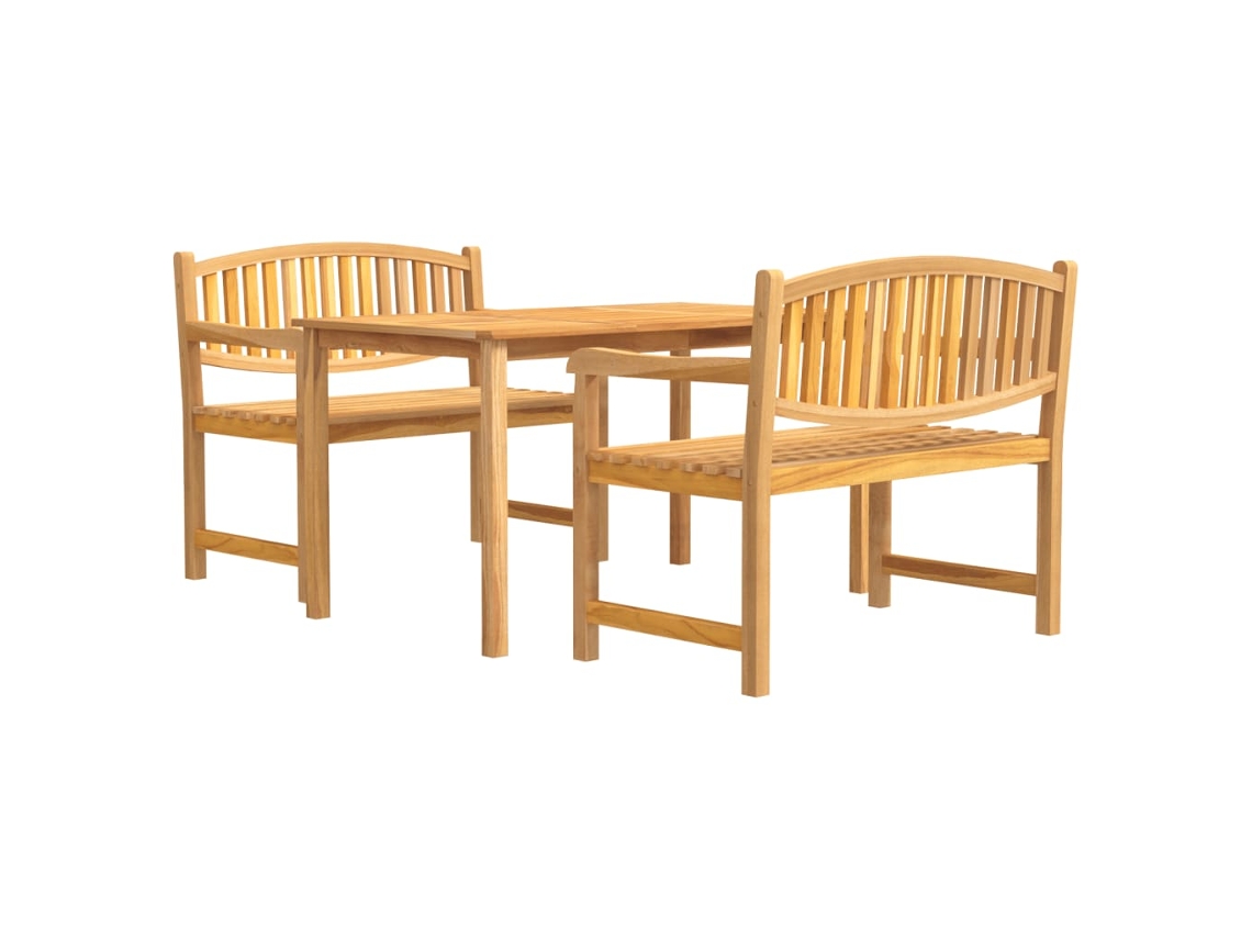 Garden Dining Set, Garden Dining Sets Vidaxl Marrom Madeira (mesa Com 140 Cm De Comprimento)
