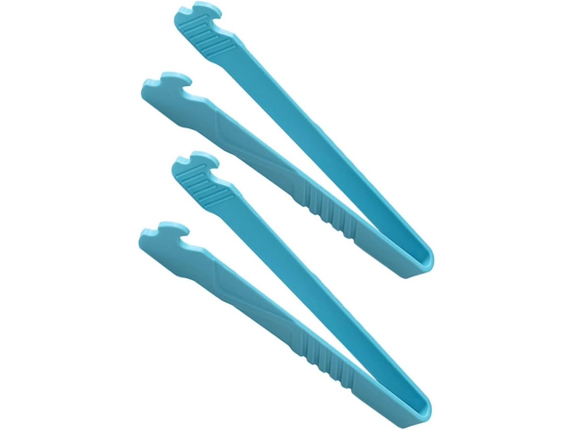 Pinças Multifuncionais Para Churrasco Toddmomy Em Nylon Azul, Conjunto De 2 Peças, Com Função Antiderrapante E Sistema