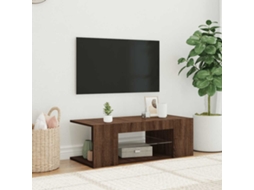 Vidaxl Móvel De Tv Com Luzes Led 90x39x30 Cm Cor Carvalho Castanho