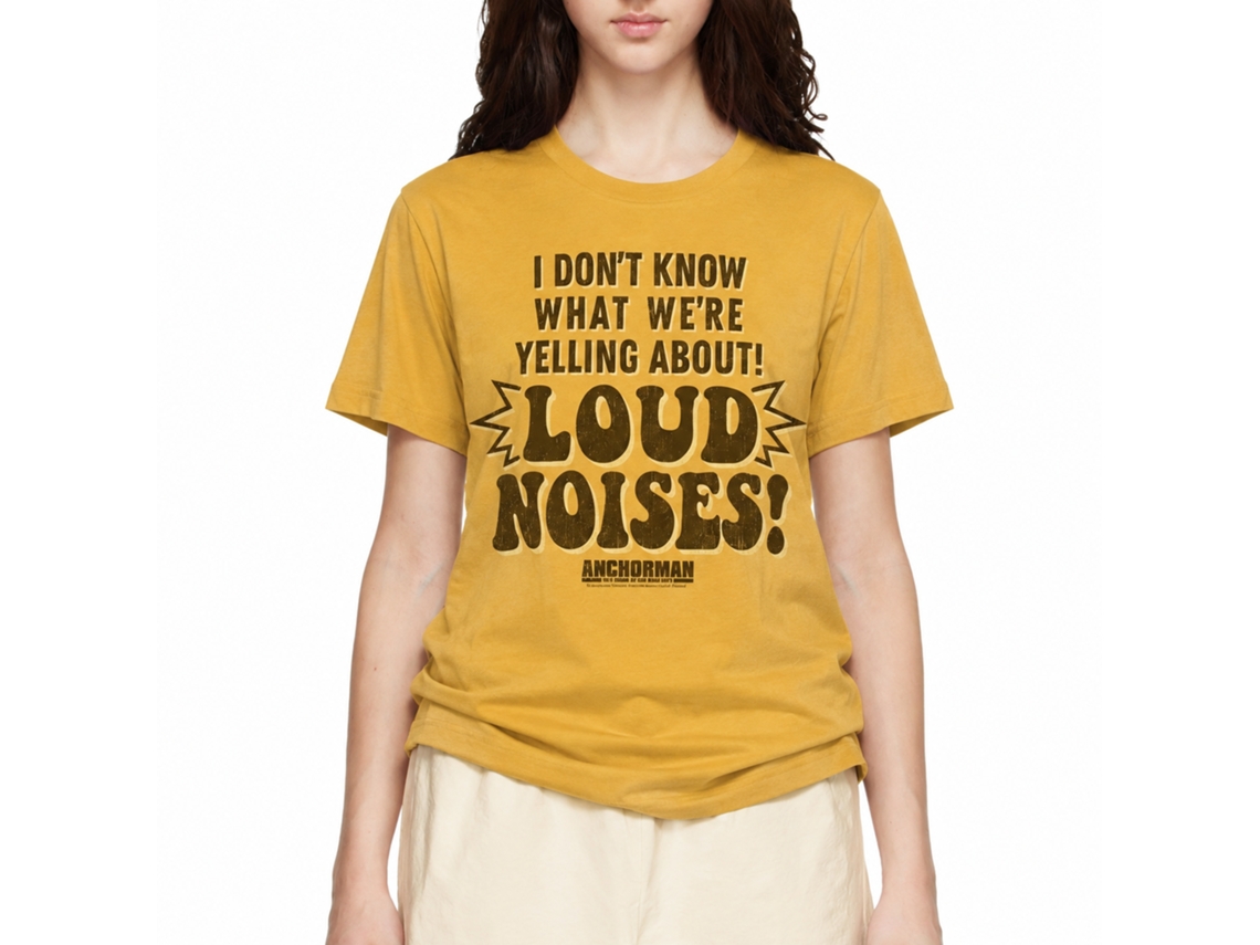 Rockinstone Anchorman Movie Loud Noises Solid Ginger Adult T-shirt Size:l