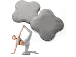 Conjunto 2 Peças Yoga Almofada Para Joelhos Apoio Para Joelhos E Cotovelos Espuma Tpe Tapete Pilates Cinza Dureforward