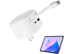 Carregador De Parede Portátil Retrátil Usb-c 35 W, 105 Cm, Com 2