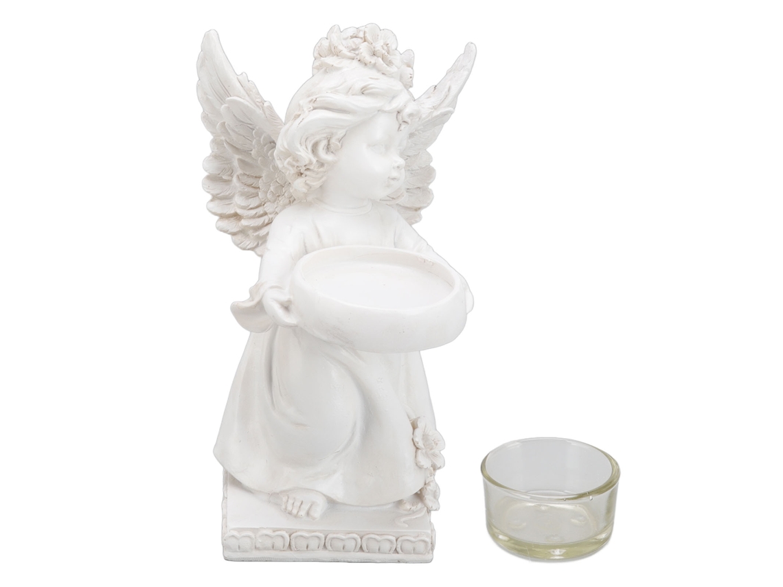 Suporte para Velas Angel Leve Decorativo Mesa Balcão Ambiente