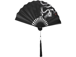 Elegante leque dobrável chinês com estampa de dragão, leque de mão portátil de seda, acessório dobrável para dança.