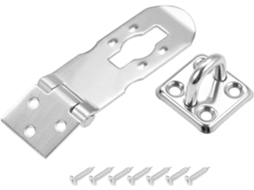 Fecho para Cadeado, Trinco de Porta, Ferrolho, Aço Inoxidável 304, 73 Mm X 27 Mm X 21 Mm CHABERLU