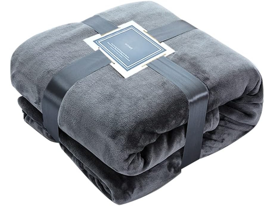 Manta de Flanela Lisa Fansu Grande Felpuda e Moderna Super Macia Quente Ideal para Cama Adequada Todas as Esta