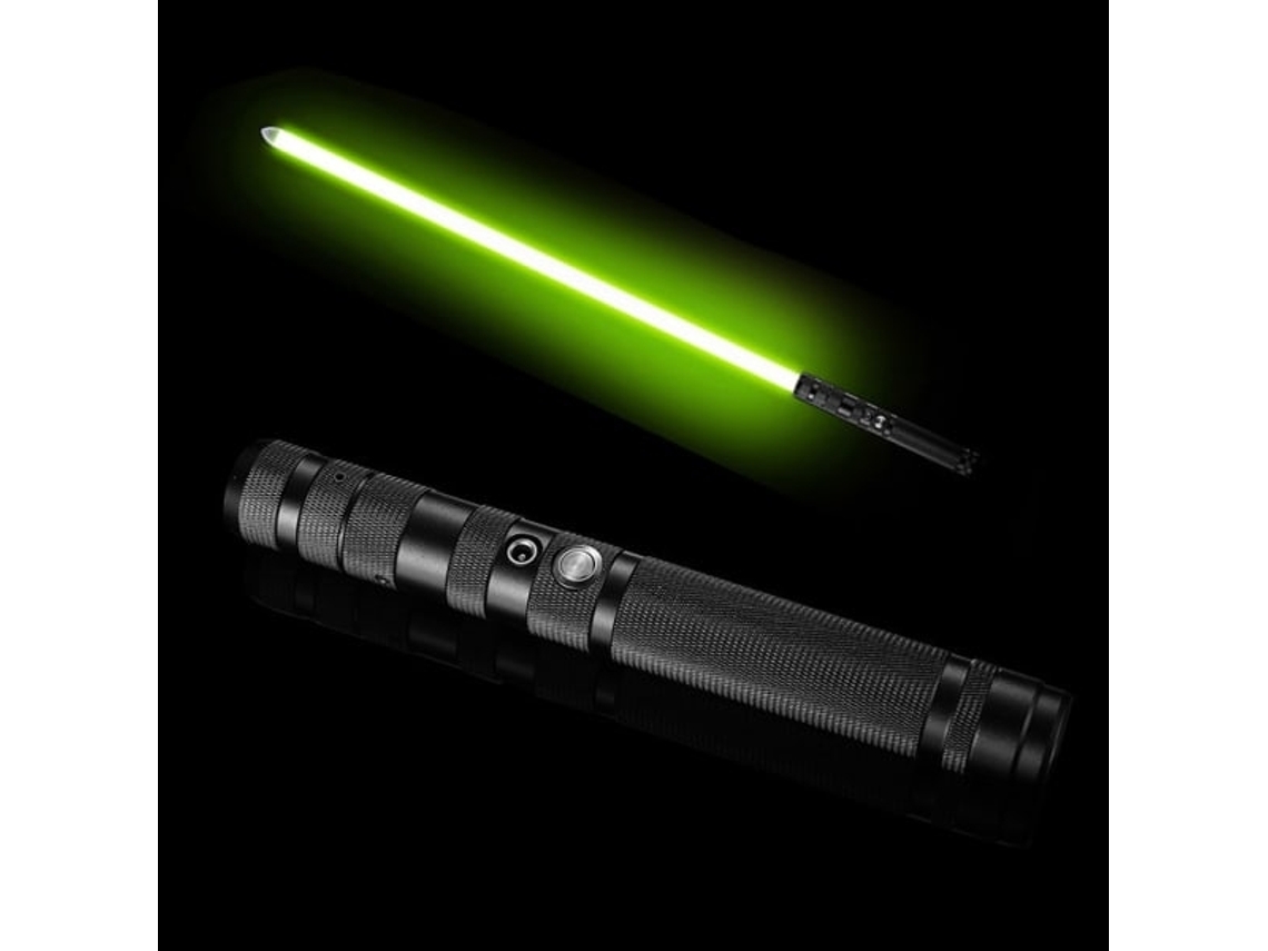 Espada Laser Iluminada Rgb 7 Cores Sabre De Luz Eletrônico Intercambiável Som Wellngs Aquaforge (1 Peça Preto)