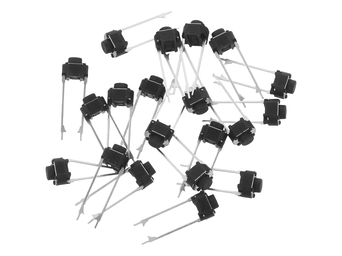 Botão De Pressão Ultra-sensível - Microinterruptor - 40 Unidades - Plástico Preto