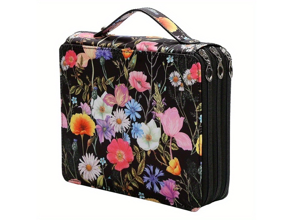 Estojo para Lápis, Portátil, Floral, Estudantes AQUAFORGE