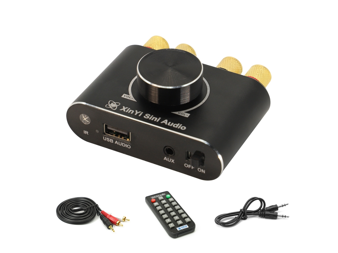 Amplificador de Áudio HKJ Bluetooth 5.1 100W+100W portátil