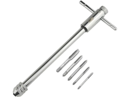 Chave De Catraca Aço Com 5 Machos Revestidos Para Rosqueamento Manual E Manutenção Em Diversas Configurações